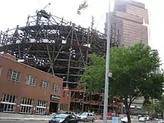 La construcción en julio de 2009