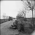 Un Sd.Kfz. 222 destruido en Italia, 1944.