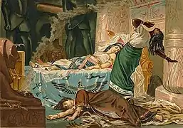 La muerte de Cleopatra, de Juan Luna, 1881