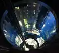 Vista desde dentro del ascensor en 2019