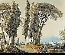 Los jardines de Villa Negroni (1812)