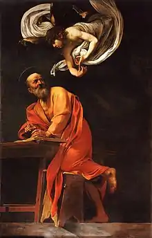 The Inspiration of Saint Matthew-Caravaggio (1602).jpg