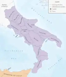 Ubicación de Reino de Nápoles