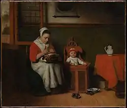 La encajera, de Pieter de Hooch; 1656.