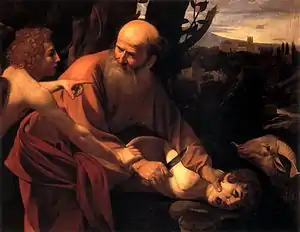 El sacrificio de Isaac (Caravaggio, Florencia), 1603.