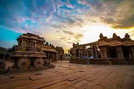 Stone temple car en el templo Vitthala, en Hampi