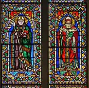 Dos profetas. La parte centrale del vidrio coloreado de Taddeo Gaddi