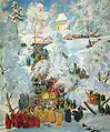 La consagración del agua en la Teofanía, de Boris Kustodiev, 1921.