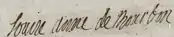 Firma de Luisa Ana de Borbón-Condé