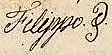 Firma de Felipe I de Parma
