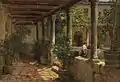 Innenhof eines Palazzos in Venedig mit zwei Frauen am Brunnen, 1901