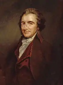 El británico Thomas Paine tuvo una trayectoria vital ligada a las revoluciones americana y francesa. Expulsado de Inglaterra, también tuvo problemas con el periodo de El Terror, y acabó su vida en suelo norteamericano. Fue autor de tres importantes libros: el liberal Common Sense (El sentido común) donde defiende la independencia de Estados Unidos, el polemista The Rights of Man (Los derechos del hombre) respondiendo al ataque a los excesos revolucionarios de Francia de Edmund Burke (quien, por el contrario, había defendido la americana, aunque con argumentos más conservadores que los radicales de Paine); y el anticlerical y volteriano The Age of Reason (La edad de la razón).