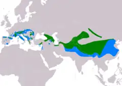 Distribución de Tichodroma muraria