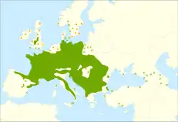 Distribución de Tilia platyphyllos.