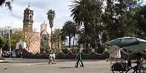 Vista del templo de San Pedro Apóstol de Tláhuac