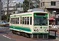 Coche 7027, en la estación Estación Ōji-Ekimae, poco antes de ser retirado de servicio.