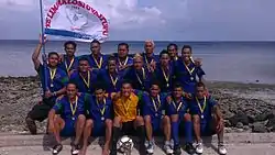 Plantel campeón de los Juegos de Tuvalu 2012.