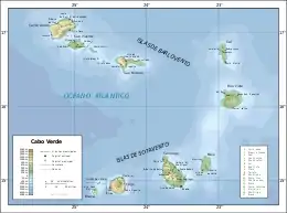 Localización de las islas de Sotavento