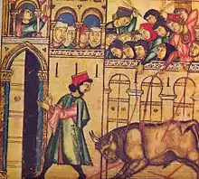 El toro de Plasencia en las Cantigas de Alfonso X (siglo XIII).