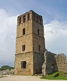 Torre de la catedral de Panamá Viejo