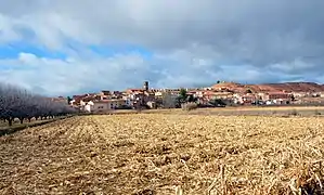 Vista parcial de Torrebaja, desde la partida del Rento (2017)