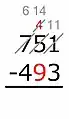 4 − 9 = no es posible.Así se procede como en el paso 1.