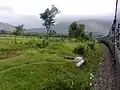 Brecha Palghat vista desde la vía férrea  Coimbatore-Shoranur