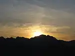 El ocaso a los hombros de Monte Finestra