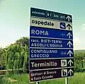 Señal en Italia con la variante de Transport.