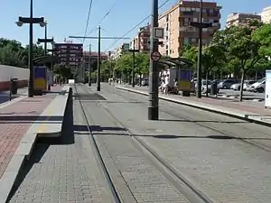 Parada de tranvía de Marchalenes.