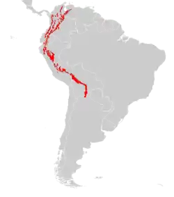 Distribución geográfica de T. ornatus