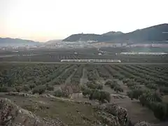 Tren de media distancia en los alrededores de Jaén capital