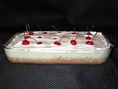 Torta tres leches.