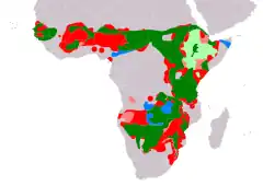 Distribución de Trigonoceps occipitalis