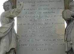 Clemente XIII fue elegido papa en 1758 y murió en 1769. Carlos III subió al trono español en 1759.