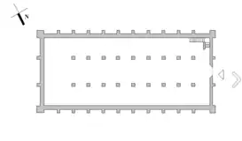 Plano de la troje de la hacienda