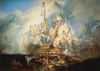 La Batalla de Trafalgar de William Turner.