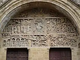 Tímpano de Santa Fe de Conques (finales del siglo XI).