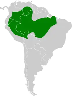 Distribución geográfica del saltarín enano.