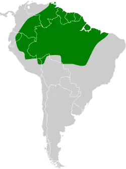 Distribución geográfica del tirano palmero.