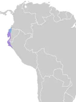 Distribución geográfica del tirano gorginíveo.