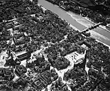 Margaret Bourke-White: foto Aérea de la ciudad interior del destruido Wurzburg (1945)