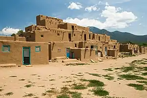 El Taos Pueblo de Nuevo México.