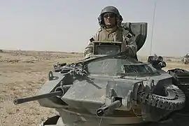 Torreta de un AAV armada con un lanzagranadas automático Mk 19 y una ametralladora pesada M2HB.