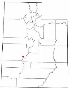 Location of Kanosh, Utah