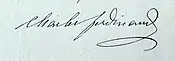 Firma de Carlos Fernando de Artois