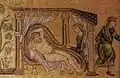 Historias de Noé: La embriaguez de Noé, mosaico italiano anónimo, 1200-1250.