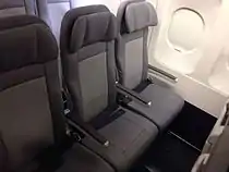 Asientos en un avión de pasajeros