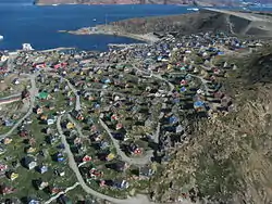 Vista aérea de Upernavik, Qaasuitsup