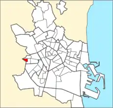 Localización del barrio dentro de Valencia.